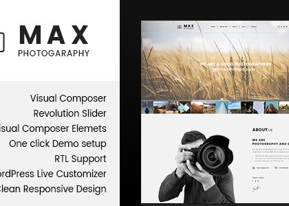 Max Photograpy - WordPress Theme for Photographers (Photography)