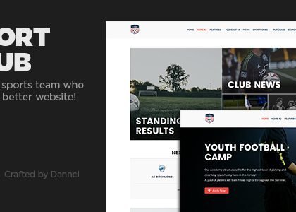 Sport Club - A  WP Theme For Your Small, Local Team (Nonprofit)