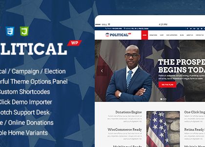 PoliticalWP - Multipurpose Political, Campaign, Election WordPress Theme (Political)