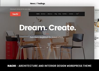 Hachi - Architecture and Interior Design WordPress Theme (Corporate)