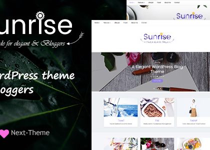 Sunrise - An Elegant WordPress Blog Theme (Personal)