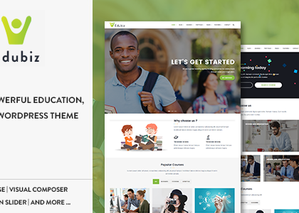 Edubiz - Powerful Education, Courses WordPress Theme (Education)