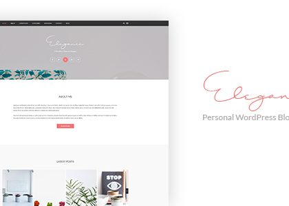Elegance - Personal WordPress Blog Theme (Blog / Magazine)