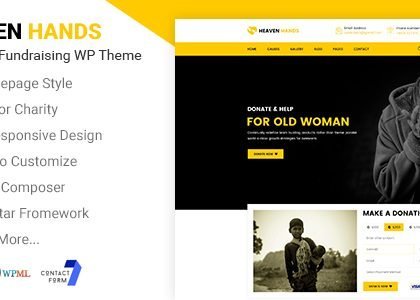 Heaven Hands- Responsive Charity & Fundraising WordPress Theme (Charity)