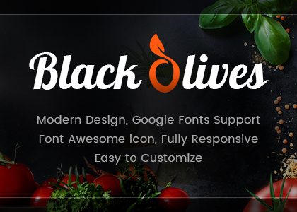 Blackolive - Restaurant One Page WordPress Theme (Restaurants & Cafes)